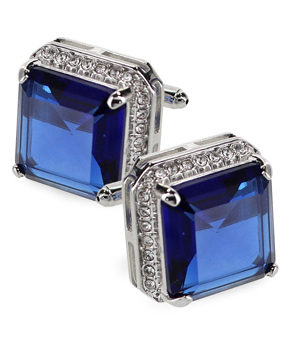 Vittorio Vico Large Big Square Crystal Colorstone Cufflinks: CL 70XX Series