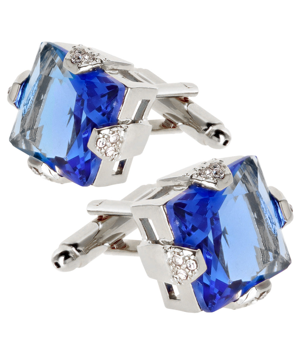 Vittorio Vico Princess Cut Colorstone Cufflinks: CL13XX Series