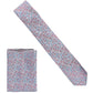 Vittorio Farina Men's Skinny Design Satin Necktie and Pocket Square