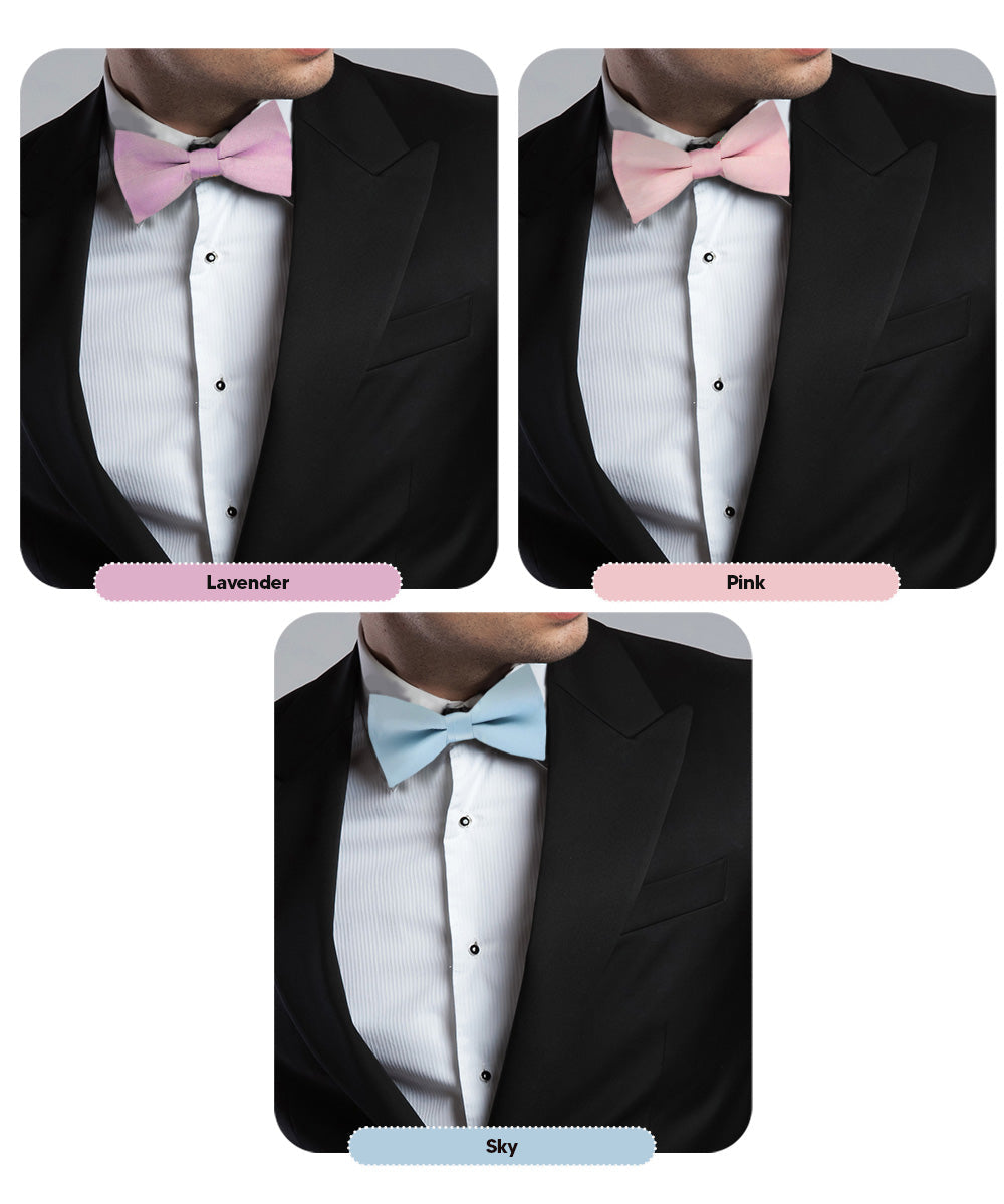 Vittorio Farina Classic Bow Tie Multipacks - B - SOLID - 3_SPRING1 - Classy Cufflinks