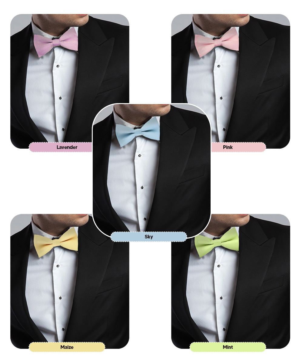 Vittorio Farina Classic Bow Tie Multipacks - B - SOLID - 5_SPRING1 - Classy Cufflinks