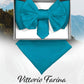 Vittorio Farina Men's XL Solid Satin Bow Tie & Pocket Square in Gift Box