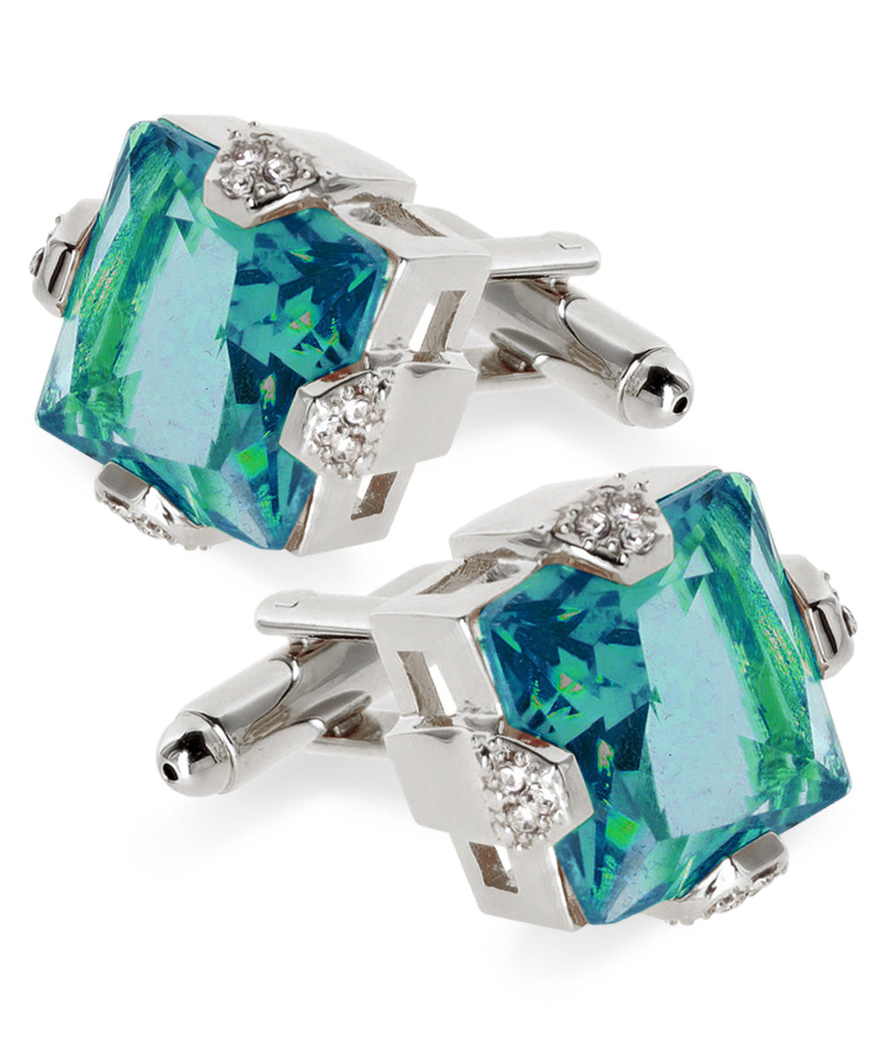 Vittorio Vico Princess Cut Colorstone Cufflinks: CL13XX Series