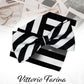 Vittorio Farina Men's Striped Satin Bow Tie & Pocket Square in Gift Box