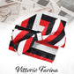 Vittorio Farina Men's Striped Satin Bow Tie & Pocket Square in Gift Box