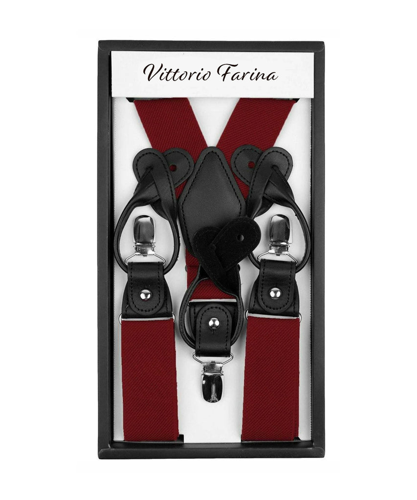 Vittorio Farina Men's Convertible Suspender in Gift Box: 70% Polyester & 30% Elastomer