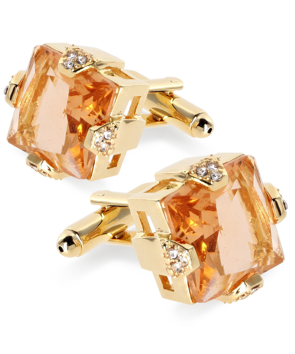 Vittorio Vico Princess Cut Colorstone Cufflinks: CL13XX Series