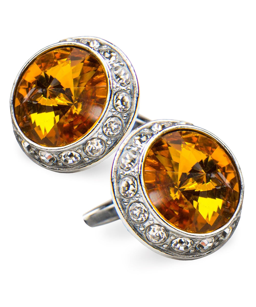 Vittorio Vico Large Bling Colorstone Cufflinks: CL15XX Series