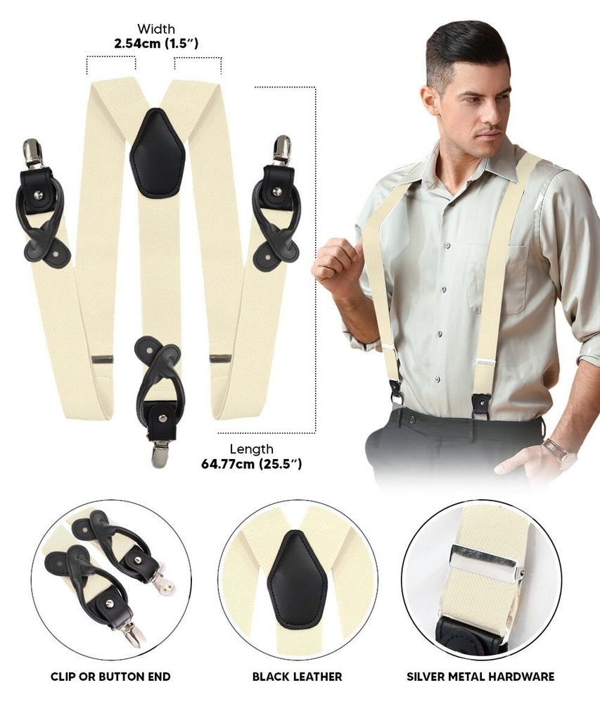 Vittorio Farina Men's Convertible Suspender in Gift Box: 70% Polyester & 30% Elastomer