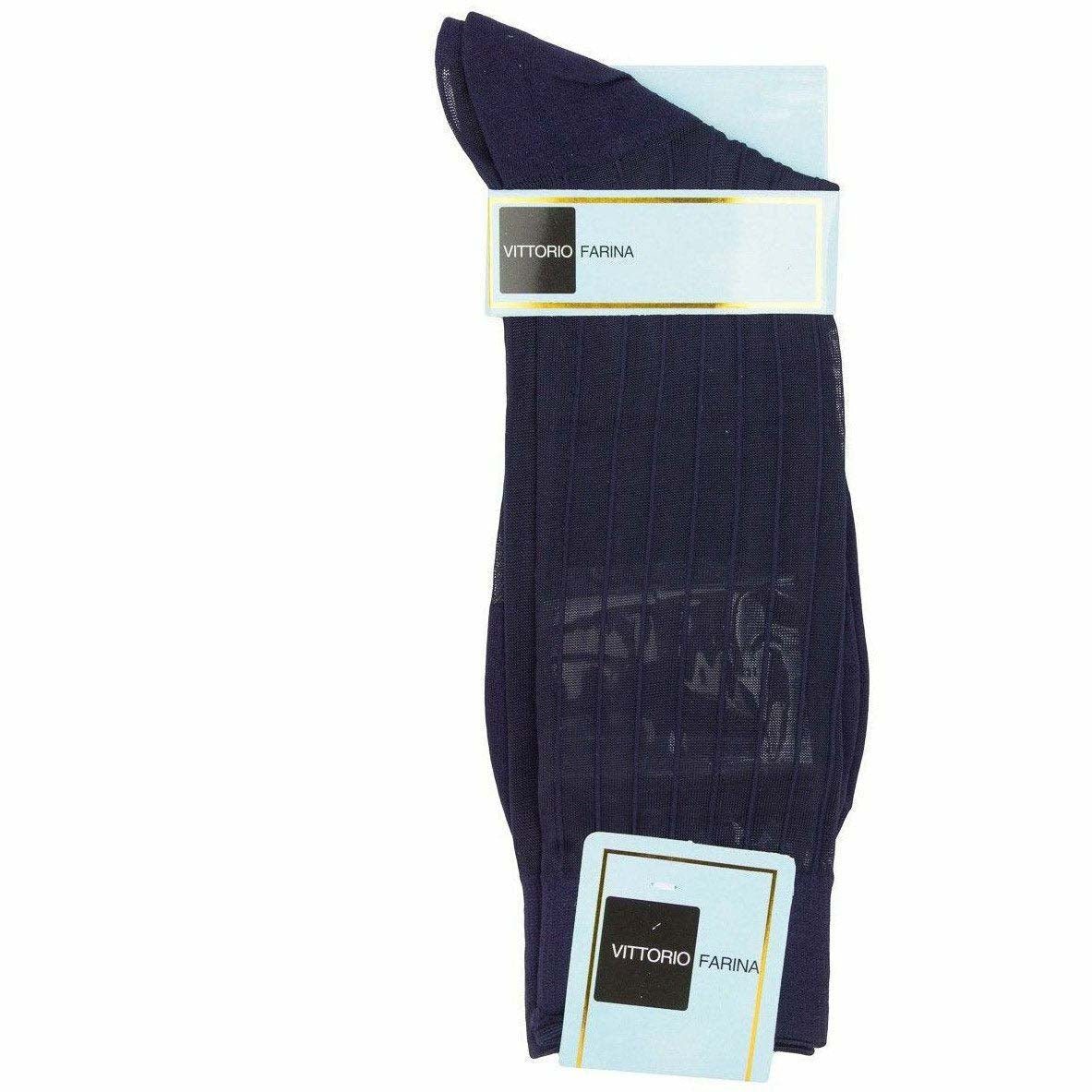 Vittorio Farina Men's Ribbed Shear Nylon Anklet Dress Socks