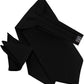 Vittorio Farina Solid Satin Ascot & Pocket Square - ASCOTS-SOLID_BLACK - Classy Cufflinks