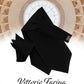 Vittorio Farina Solid Satin Ascot & Pocket Square - ASCOTS-SOLID_BLACK - Classy Cufflinks