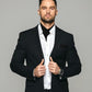 Vittorio Farina Solid Satin Ascot & Pocket Square - ASCOTS-SOLID_BLACK - Classy Cufflinks