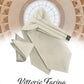 Vittorio Farina Solid Satin Ascot & Pocket Square - ASCOTS-SOLID_IVORY - Classy Cufflinks