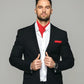 Vittorio Farina Solid Satin Ascot & Pocket Square - ASCOTS-SOLID_RED - Classy Cufflinks