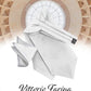 Vittorio Farina Solid Satin Ascot & Pocket Square - ASCOTS-SOLID_WHITE - Classy Cufflinks