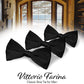 Vittorio Farina Classic Bow Tie Multipacks - B - SOLID - 3_BLACK - Classy Cufflinks