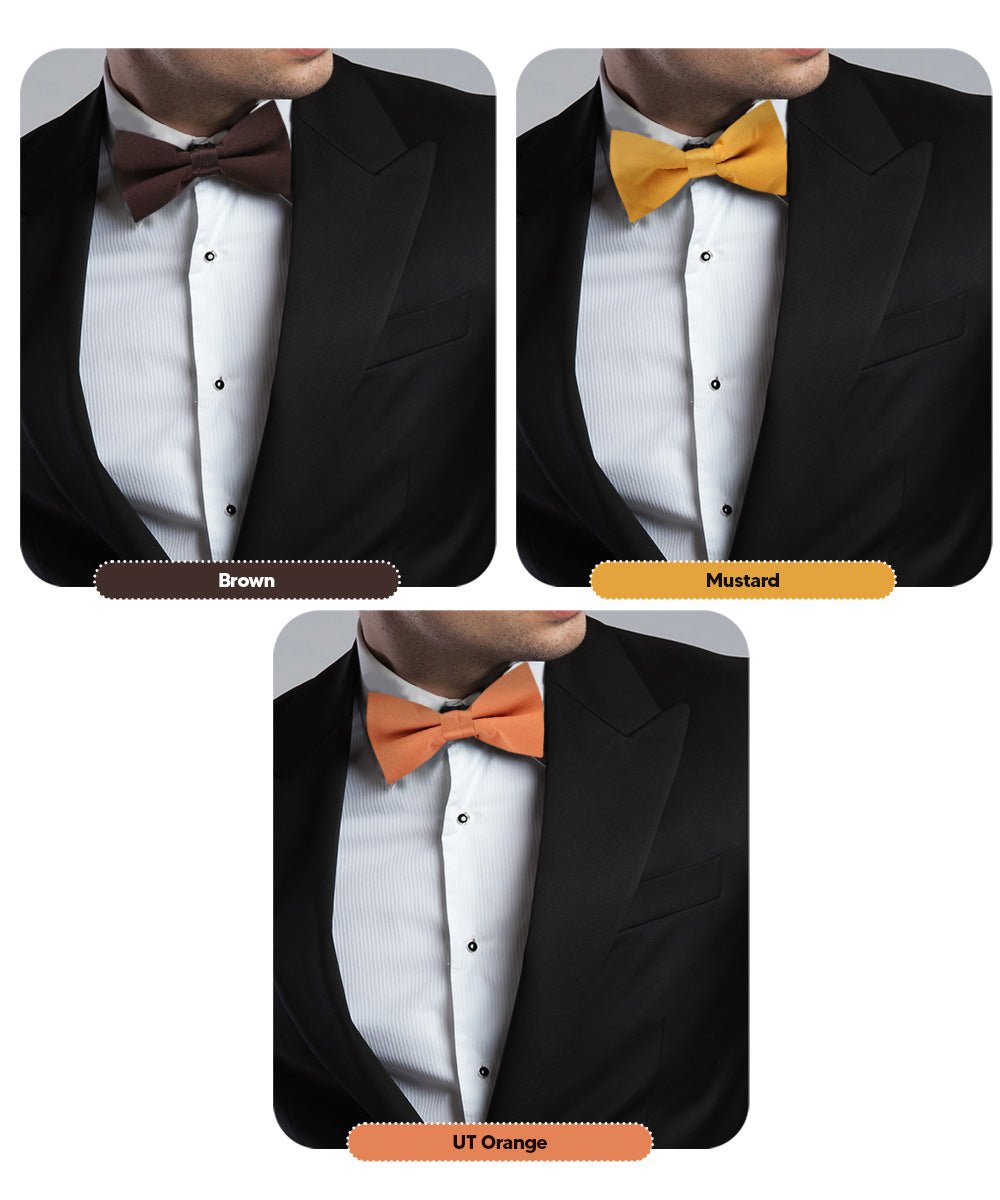 Vittorio Farina Classic Bow Tie Multipacks - B - SOLID - 3_FALL1 - Classy Cufflinks