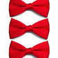 Vittorio Farina Classic Bow Tie Multipacks - B - SOLID - 3_RED - Classy Cufflinks