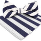 Vittorio Farina Striped Bow Tie & Pocket Square - bh-1546 - Classy Cufflinks