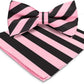 Vittorio Farina Striped Bow Tie & Pocket Square - bh-1549 - Classy Cufflinks