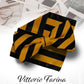 Vittorio Farina Striped Bow Tie & Pocket Square - bh - 1553 - Classy Cufflinks