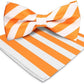 Vittorio Farina Striped Bow Tie & Pocket Square - bh-1558 - Classy Cufflinks