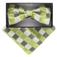 Vittorio Farina Geometric Designer Bow Tie & Pocket Square - BH-21012 - Classy Cufflinks