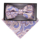 Vittorio Farina Paisley Designer Bow Tie & Pocket Square - BH-21045 - Classy Cufflinks