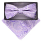 Vittorio Farina Paisley Designer Bow Tie & Pocket Square - BH-21046 - Classy Cufflinks