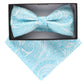 Vittorio Farina Paisley Designer Bow Tie & Pocket Square - BH-21047 - Classy Cufflinks