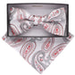 Vittorio Farina Paisley Designer Bow Tie & Pocket Square - BH-21064 - Classy Cufflinks