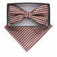 Vittorio Farina Geometric Designer Bow Tie & Pocket Square - BH-21069 - Classy Cufflinks