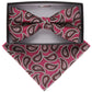 Vittorio Farina Paisley Designer Bow Tie & Pocket Square - BH-21116 - Classy Cufflinks