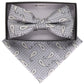 Vittorio Farina Paisley Designer Bow Tie & Pocket Square - BH-21120 - Classy Cufflinks