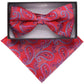 Vittorio Farina Paisley Designer Bow Tie & Pocket Square - BH-21131 - Classy Cufflinks