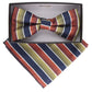 Vittorio Farina Geometric Designer Bow Tie & Pocket Square - BH-21177 - Classy Cufflinks