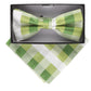 Vittorio Farina Geometric Designer Bow Tie & Pocket Square - BH-5094 - Classy Cufflinks