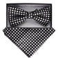 Vittorio Farina Geometric Designer Bow Tie & Pocket Square - BH - D - 23069 - Classy Cufflinks