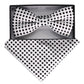 Vittorio Farina Geometric Designer Bow Tie & Pocket Square - BH - D - 23070 - Classy Cufflinks