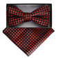 Vittorio Farina Geometric Designer Bow Tie & Pocket Square - BH - D - 23071 - Classy Cufflinks