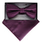 Vittorio Farina Geometric Designer Bow Tie & Pocket Square - BH - D - 23073 - Classy Cufflinks