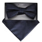 Vittorio Farina Geometric Designer Bow Tie & Pocket Square - BH - D - 23074 - Classy Cufflinks