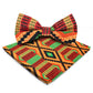 Vittorio Farina Kente Bow Tie & Pocket Square - BH - K_Kente #2 - Classy Cufflinks