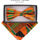 Vittorio Farina Kente Bow Tie & Pocket Square - BH - K_Kente #3_V01 - Classy Cufflinks