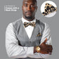 Vittorio Farina Kente Bow Tie & Pocket Square - BH - K_Leopard - Classy Cufflinks