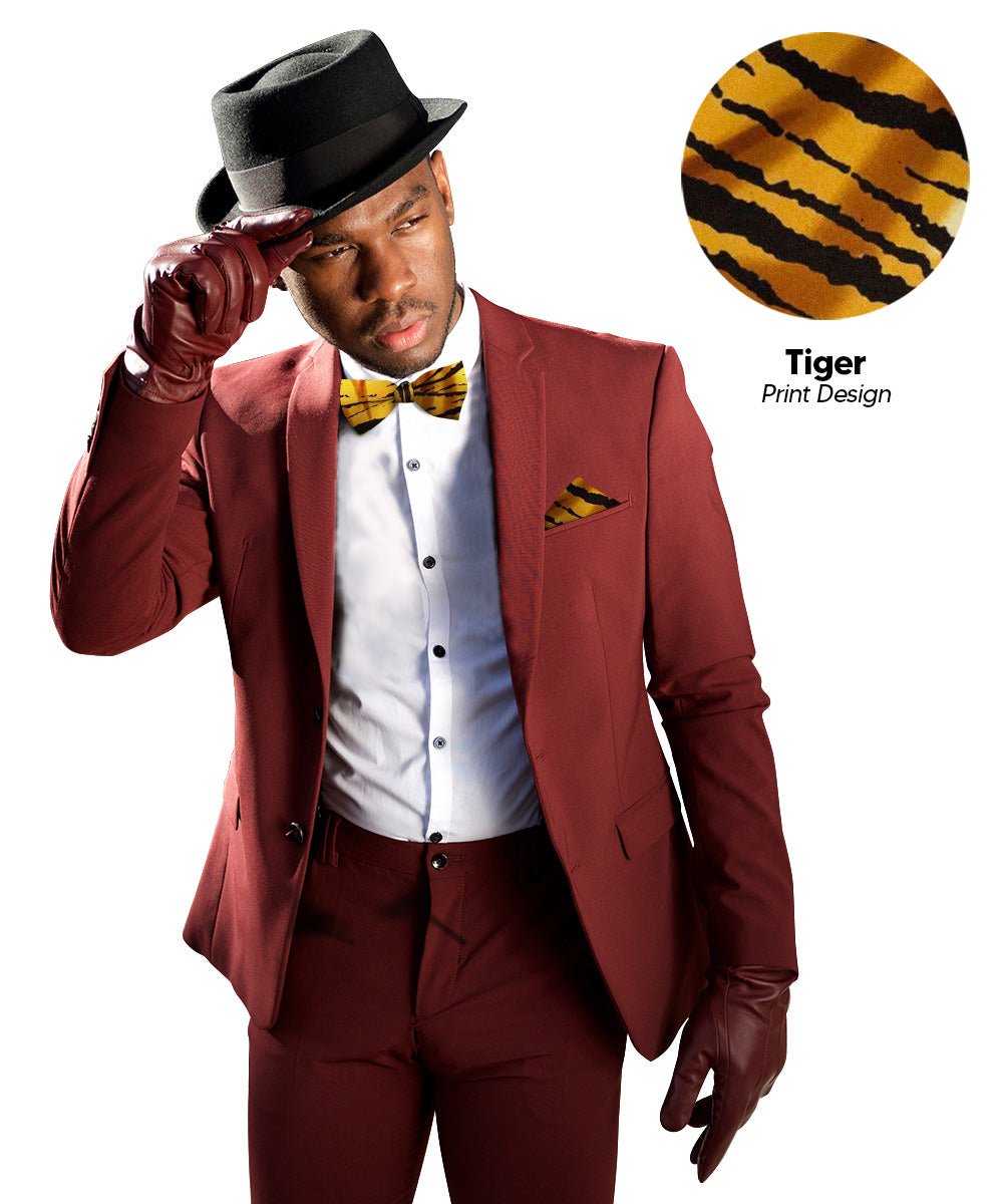 Vittorio Farina Kente Bow Tie & Pocket Square - BH - K_Tiger - Classy Cufflinks