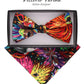 Vittorio Farina Mardi Gras Printed Bow Tie and Pocket Square - BH - MG_Mardi #0 - Classy Cufflinks