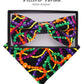 Vittorio Farina Mardi Gras Printed Bow Tie and Pocket Square - BH - MG_Mardi #4 - Classy Cufflinks