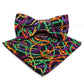 Vittorio Farina Mardi Gras Printed Bow Tie and Pocket Square - BH - MG_Mardi #4 - Classy Cufflinks